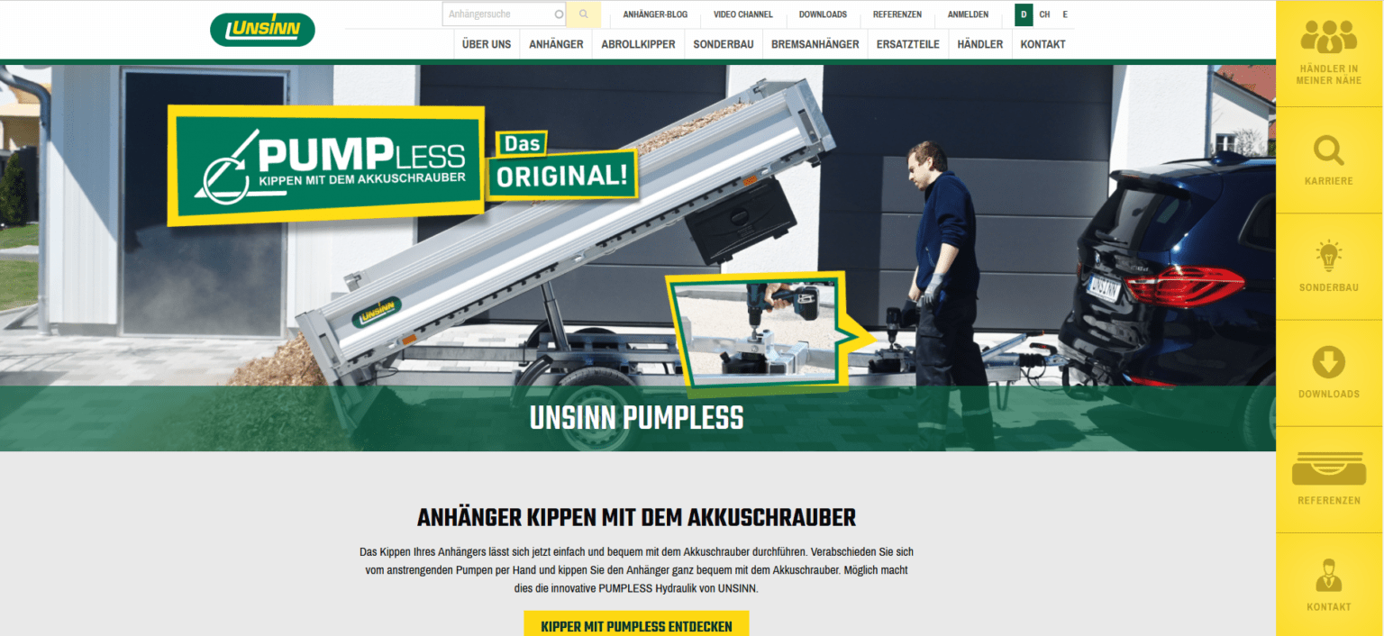 Landingpage für Kampagne